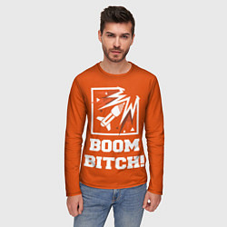 Лонгслив мужской Boom Bitch!, цвет: 3D-принт — фото 2