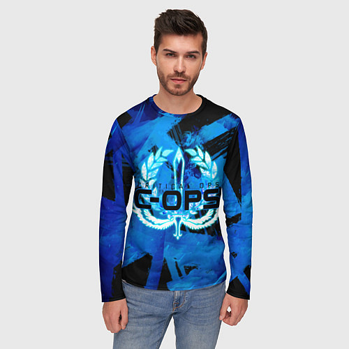 Мужской лонгслив C-OPS / 3D-принт – фото 3