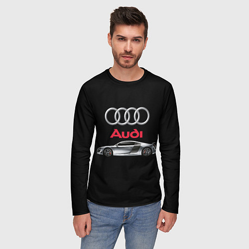 Мужской лонгслив AUDI / 3D-принт – фото 3