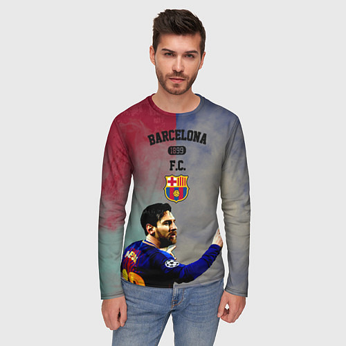 Мужской лонгслив Messi / 3D-принт – фото 3