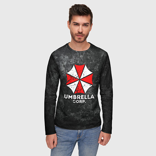 Мужской лонгслив UMBRELLA CORP / 3D-принт – фото 3