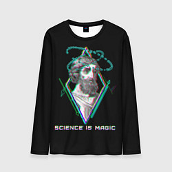 Мужской лонгслив Magic is science - Пифагор