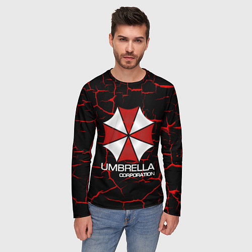 Мужской лонгслив UMBRELLA CORP / 3D-принт – фото 3