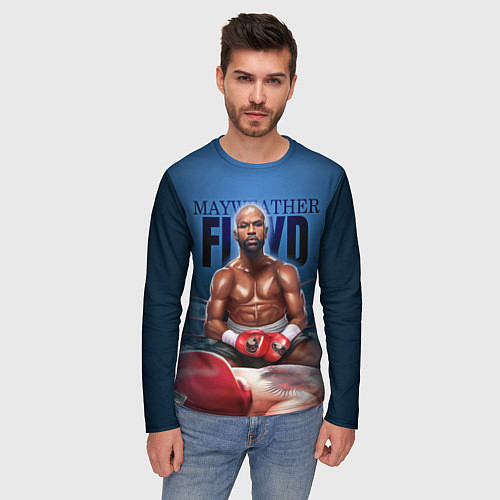 Мужской лонгслив Mayweather / 3D-принт – фото 3