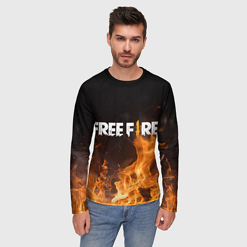 Мужской лонгслив FREE FIRE / 3D-принт – фото 3