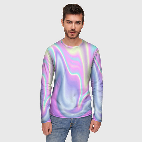 Мужской лонгслив Vaporwave / 3D-принт – фото 3