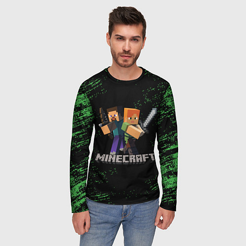 Мужской лонгслив MINECRAFT / 3D-принт – фото 3