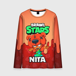 Лонгслив мужской BRAWL STARS NITA, цвет: 3D-принт