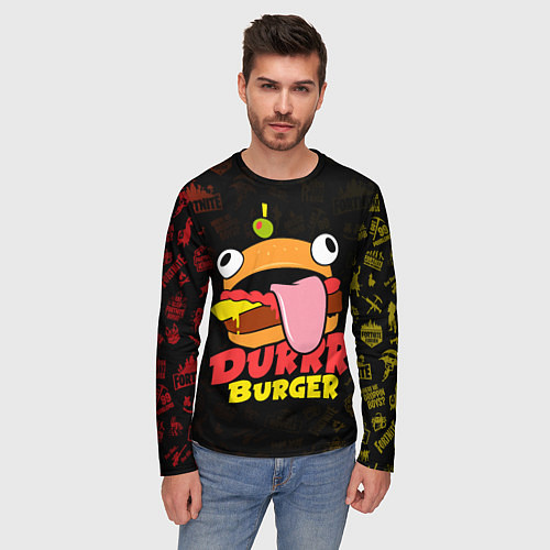 Мужской лонгслив Fortnite Durrr Burger / 3D-принт – фото 3