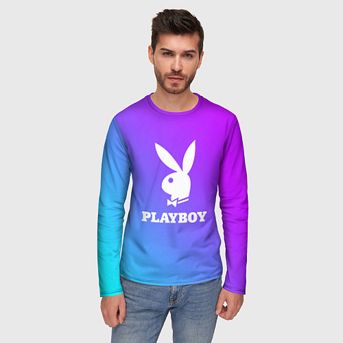 Мужской лонгслив PLAYBOY / 3D-принт – фото 3