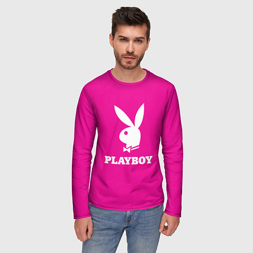 Мужской лонгслив PLAYBOY / 3D-принт – фото 3