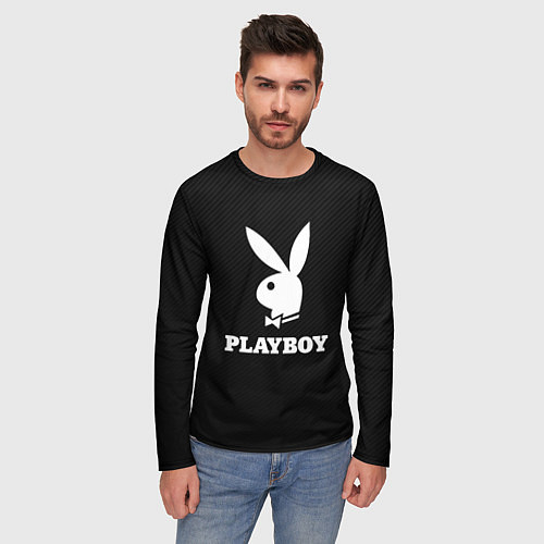 Мужской лонгслив PLAYBOY / 3D-принт – фото 3