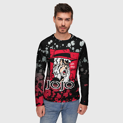 Мужской лонгслив Приключения ДжоДжо / 3D-принт – фото 3