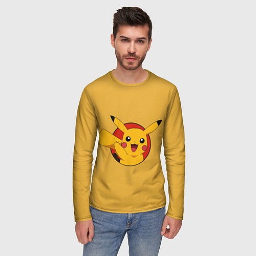 Мужской лонгслив Pikachu / 3D-принт – фото 3