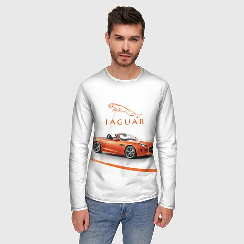 Мужской лонгслив Jaguar / 3D-принт – фото 3