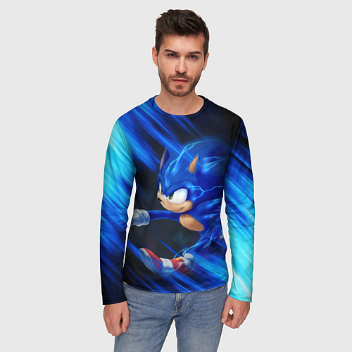 Мужской лонгслив SONIC / 3D-принт – фото 3