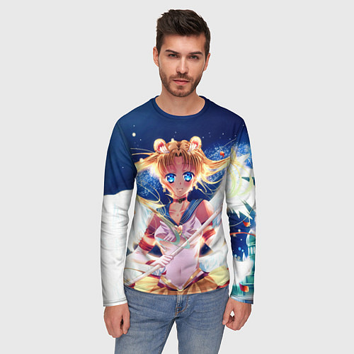 Мужской лонгслив SAILOR MOON / 3D-принт – фото 3