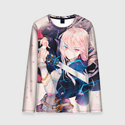 Мужской лонгслив Girl with katana