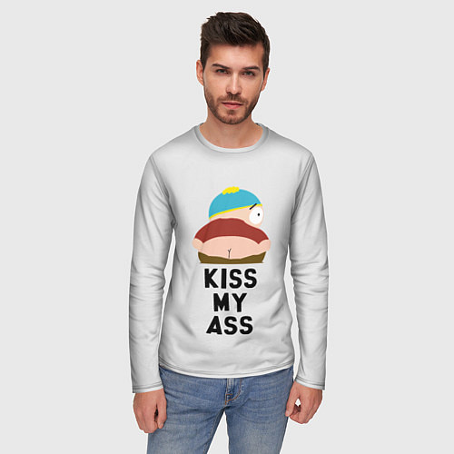 Мужской лонгслив Kiss My Ass / 3D-принт – фото 3