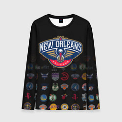 Лонгслив мужской New Orleans Pelicans 1, цвет: 3D-принт