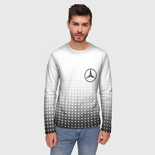 Мужской лонгслив Mercedes-Benz / 3D-принт – фото 3