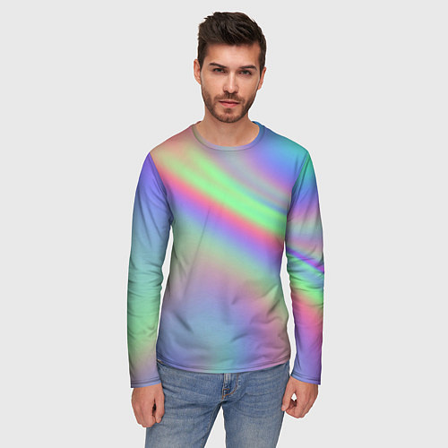 Мужской лонгслив Gradient vinyl / 3D-принт – фото 3