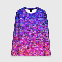 Лонгслив мужской Треугольники мозаика пиксели, цвет: 3D-принт