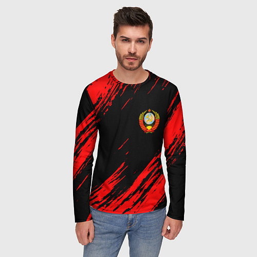 Мужской лонгслив СССР / 3D-принт – фото 3