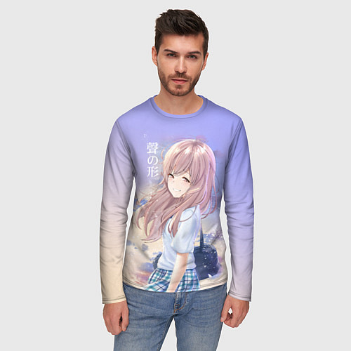 Мужской лонгслив Silent Voice / 3D-принт – фото 3