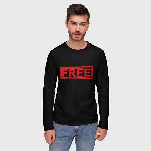 Мужской лонгслив FREE / 3D-принт – фото 3