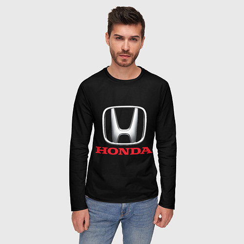 Мужской лонгслив HONDA / 3D-принт – фото 3