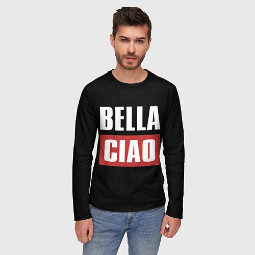 Мужской лонгслив Bella Ciao / 3D-принт – фото 3