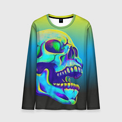 Лонгслив мужской Neon skull, цвет: 3D-принт