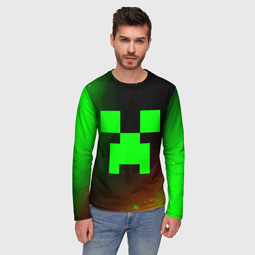 Мужской лонгслив MINECRAFT МАЙНКРАФТ / 3D-принт – фото 3