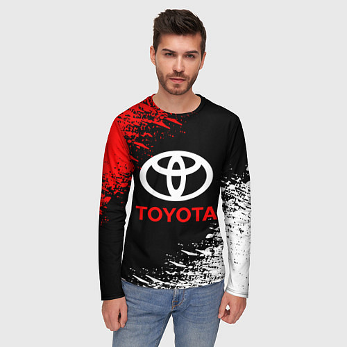 Мужской лонгслив TOYOTA / 3D-принт – фото 3