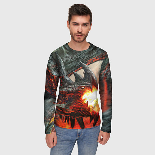 Мужской лонгслив Дракон Z / 3D-принт – фото 3