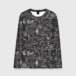 Лонгслив мужской Еда, цвет: 3D-принт