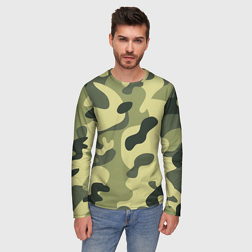 Мужской лонгслив Маскировка / 3D-принт – фото 3