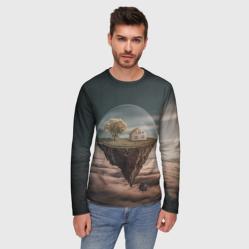 Мужской лонгслив Самоизоляция / 3D-принт – фото 3