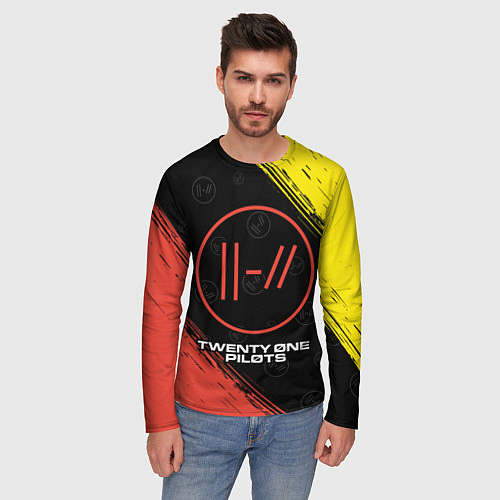 Мужской лонгслив TWENTY ONE PILOTS 21 PILOTS / 3D-принт – фото 3