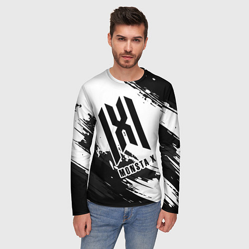 Мужской лонгслив Monsta X / 3D-принт – фото 3
