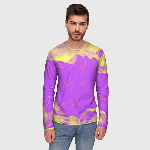 Мужской лонгслив BILLIE EILISH БИЛЛИ АЙЛИШ / 3D-принт – фото 3