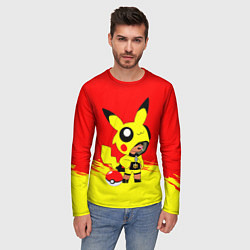 Лонгслив мужской Brawl starsLeon pikachu, цвет: 3D-принт — фото 2