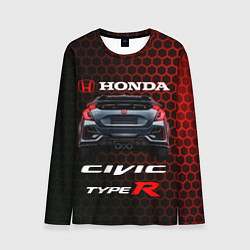 Лонгслив мужской Honda Civic Type R, цвет: 3D-принт