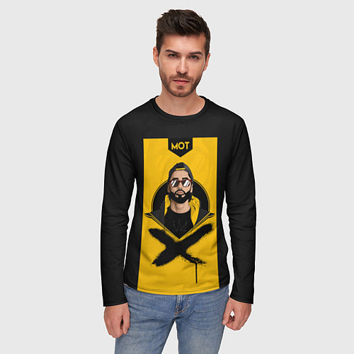 Мужской лонгслив Мот / 3D-принт – фото 3