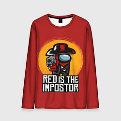 Лонгслив мужской Red Is The Impostor, цвет: 3D-принт