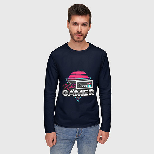 Мужской лонгслив Retro Gamer / 3D-принт – фото 3