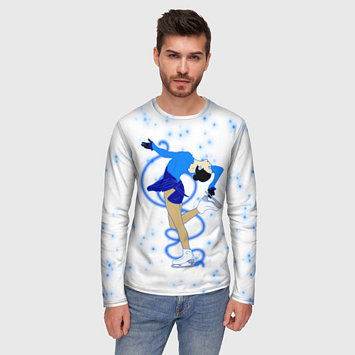 Мужской лонгслив Фигурное катание / 3D-принт – фото 3