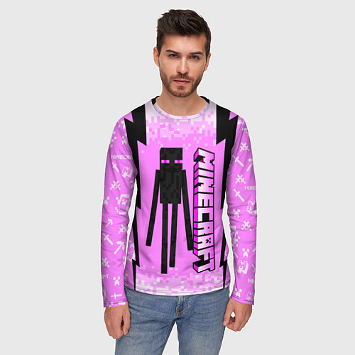 Мужской лонгслив Minecraft / 3D-принт – фото 3