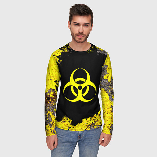 Мужской лонгслив BIOHAZARD / 3D-принт – фото 3